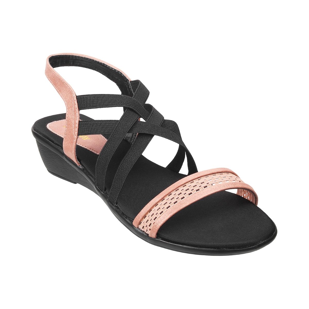 Buy Black Heeled Sandals for Women by Walkway Online | Ajio.com