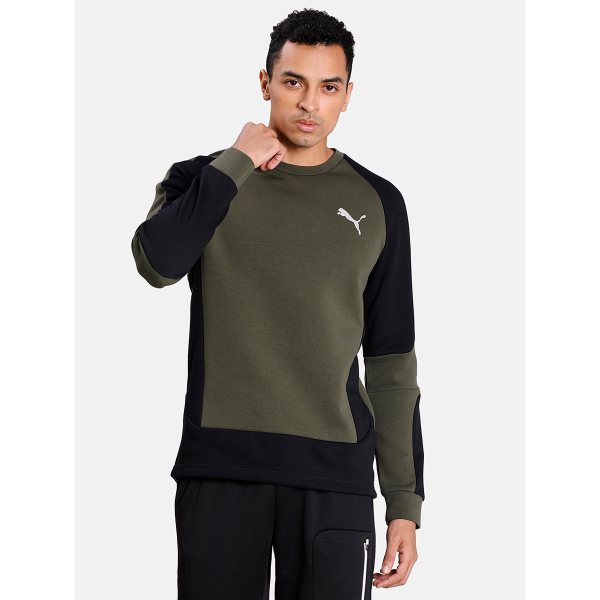 puma evostripe crew sweatshirt