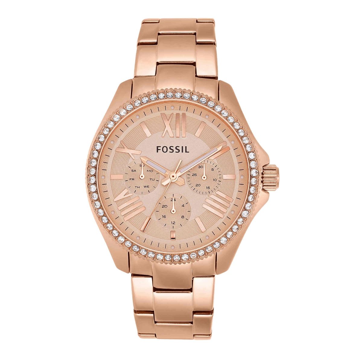 Buy Fossil Cecile Rose Gold Strap Casual Watch Am4483 Online