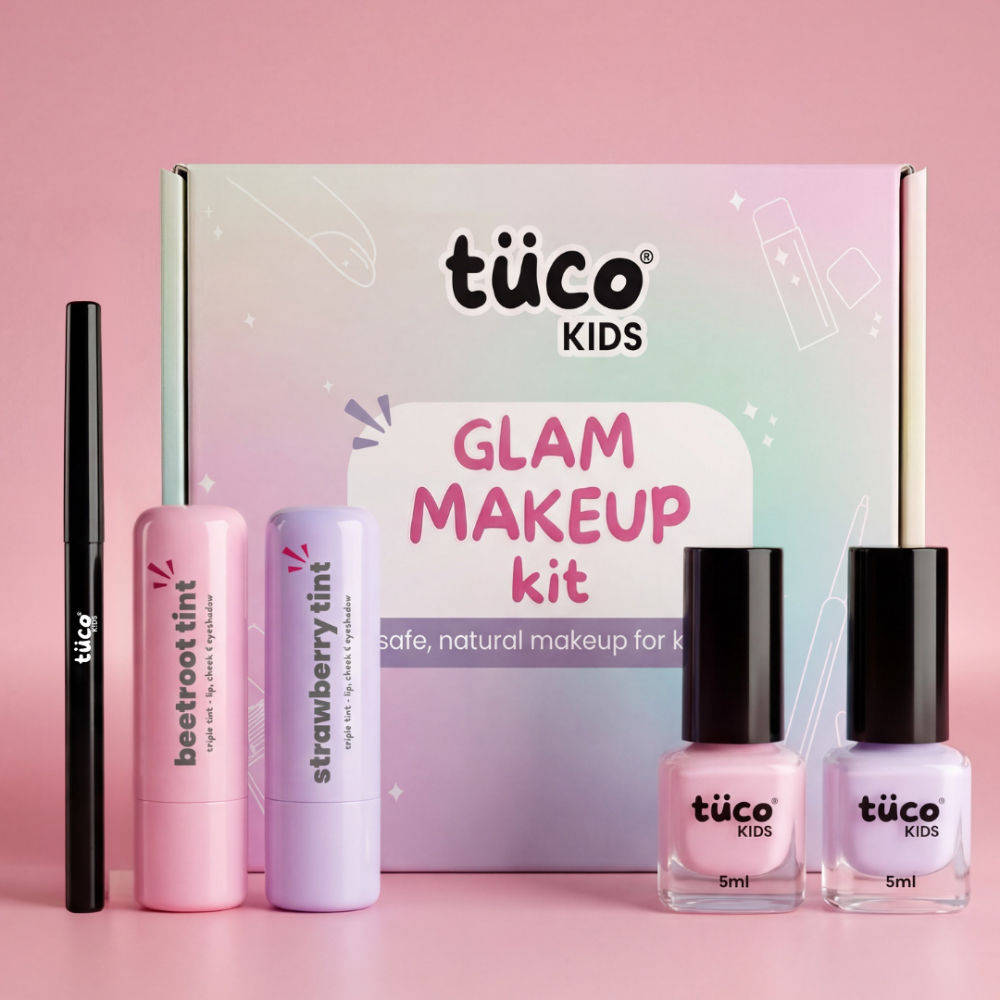 TuCo Kids Glam Makeup Box, Ages 5+ - Safe Starter Makeup Kit
