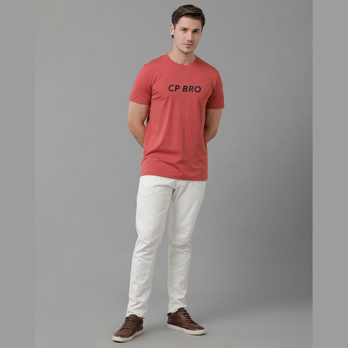 Buy CP BRO Men's Cotton Printed Half Sleeve Slim Fit Crew Neck T