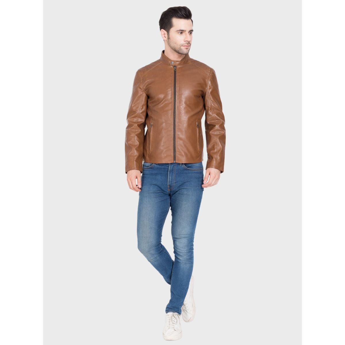 最終値下げ　epine leather jacket ブラウン épine ブラウン レザージャケット - メルカリ
