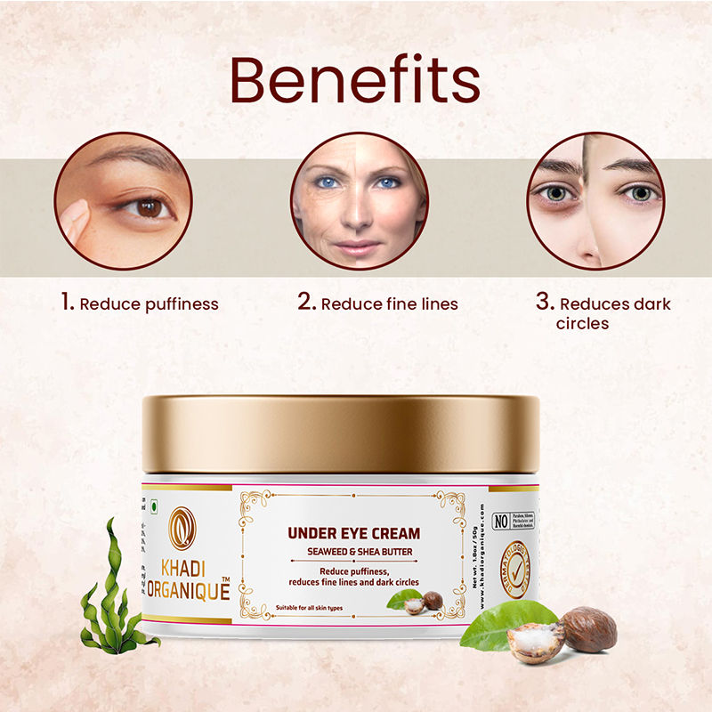 Buy Khadi Organique Under Eye Cream For Reduce Fine Lines & Dark ...