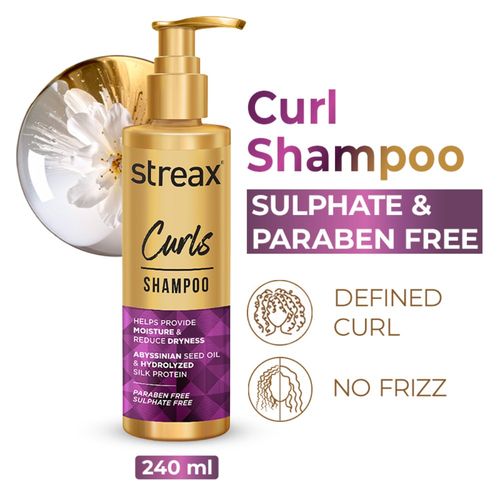 Streax Curl Hair Shampoo For Wavy Curly Hair