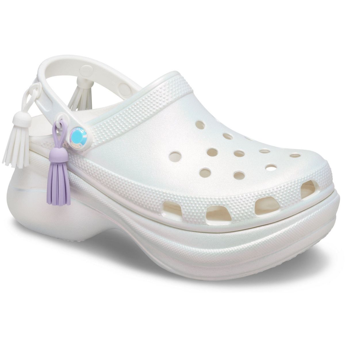 White 2025 iridescent crocs