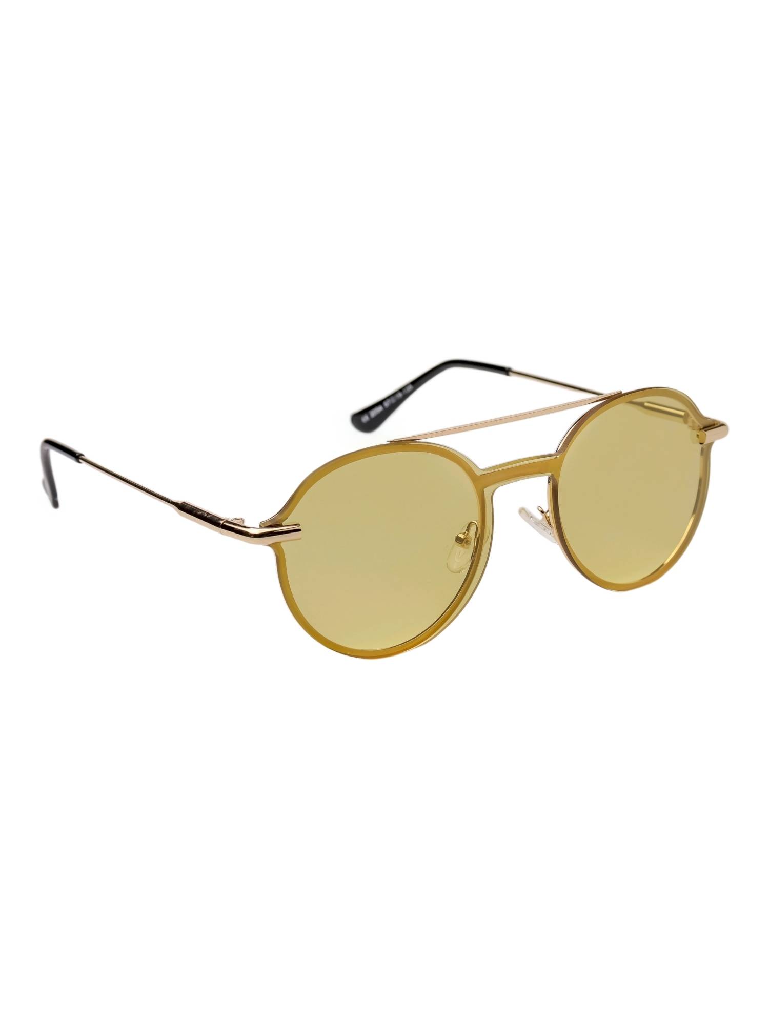 MacV Unisex Polarised & UV Protected Gold Lens Round Sunglasses (57)
