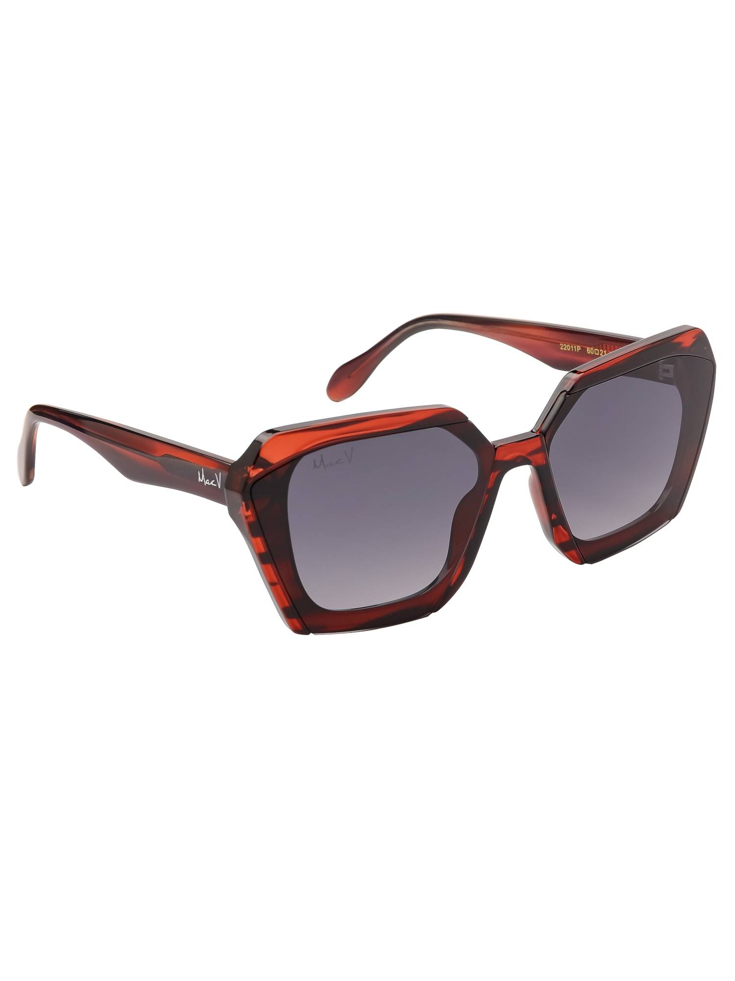 MacV Women Polarised & UV Protected Black Lens Butterfly Sunglasses (60)