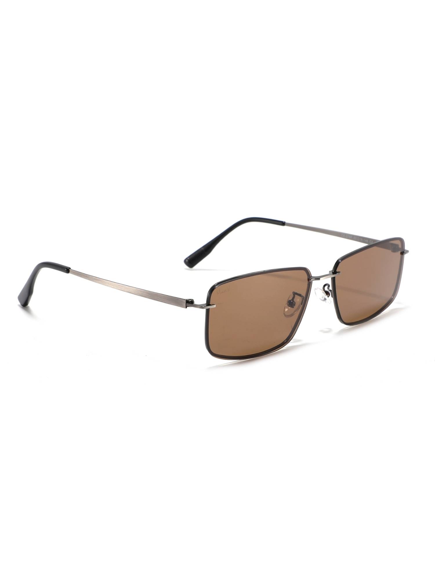 MacV Unisex Polarised & UV Protected Brown Lens Rectangle Sunglasses (60)
