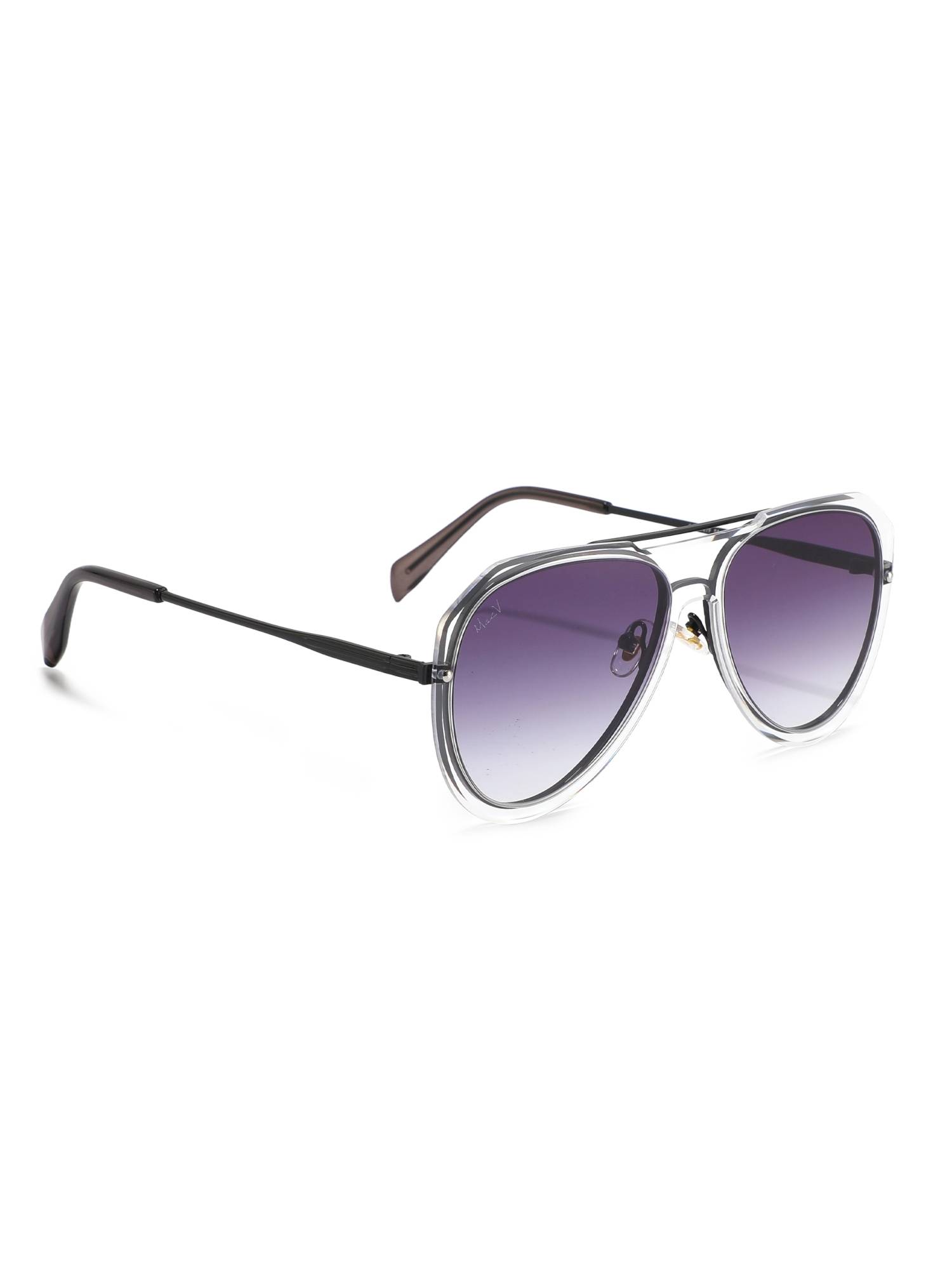 MacV Unisex Polarised & UV Protected Blue Lens Aviator Sunglasses (56)