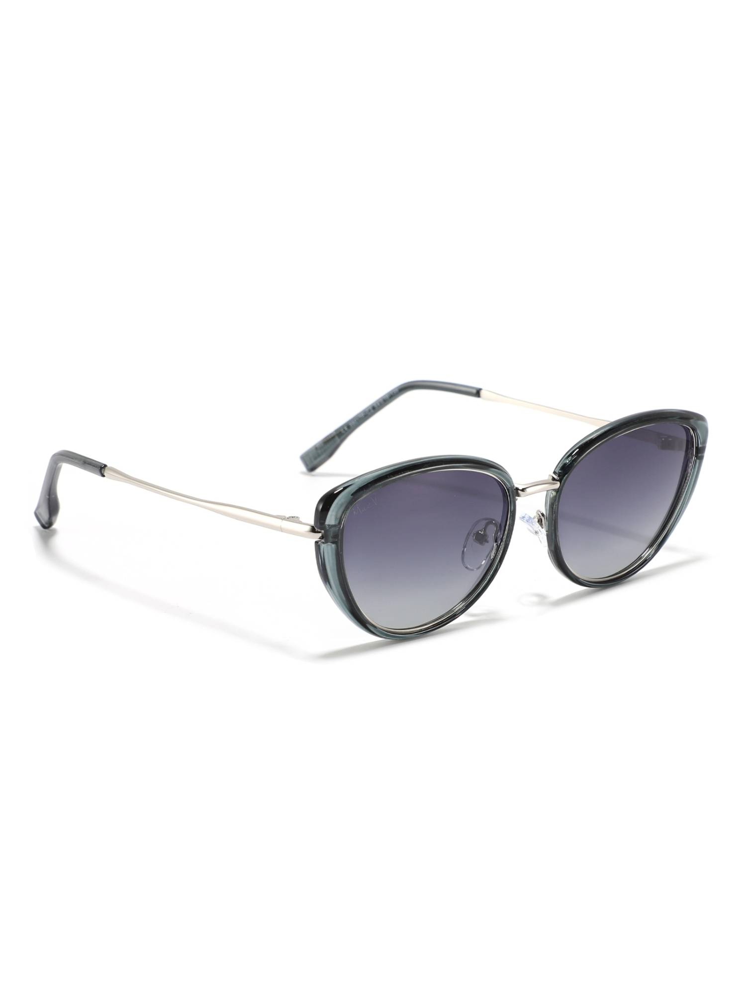 MacV Women Polarised & UV Protected Black Lens Cat Eye Sunglasses (54)