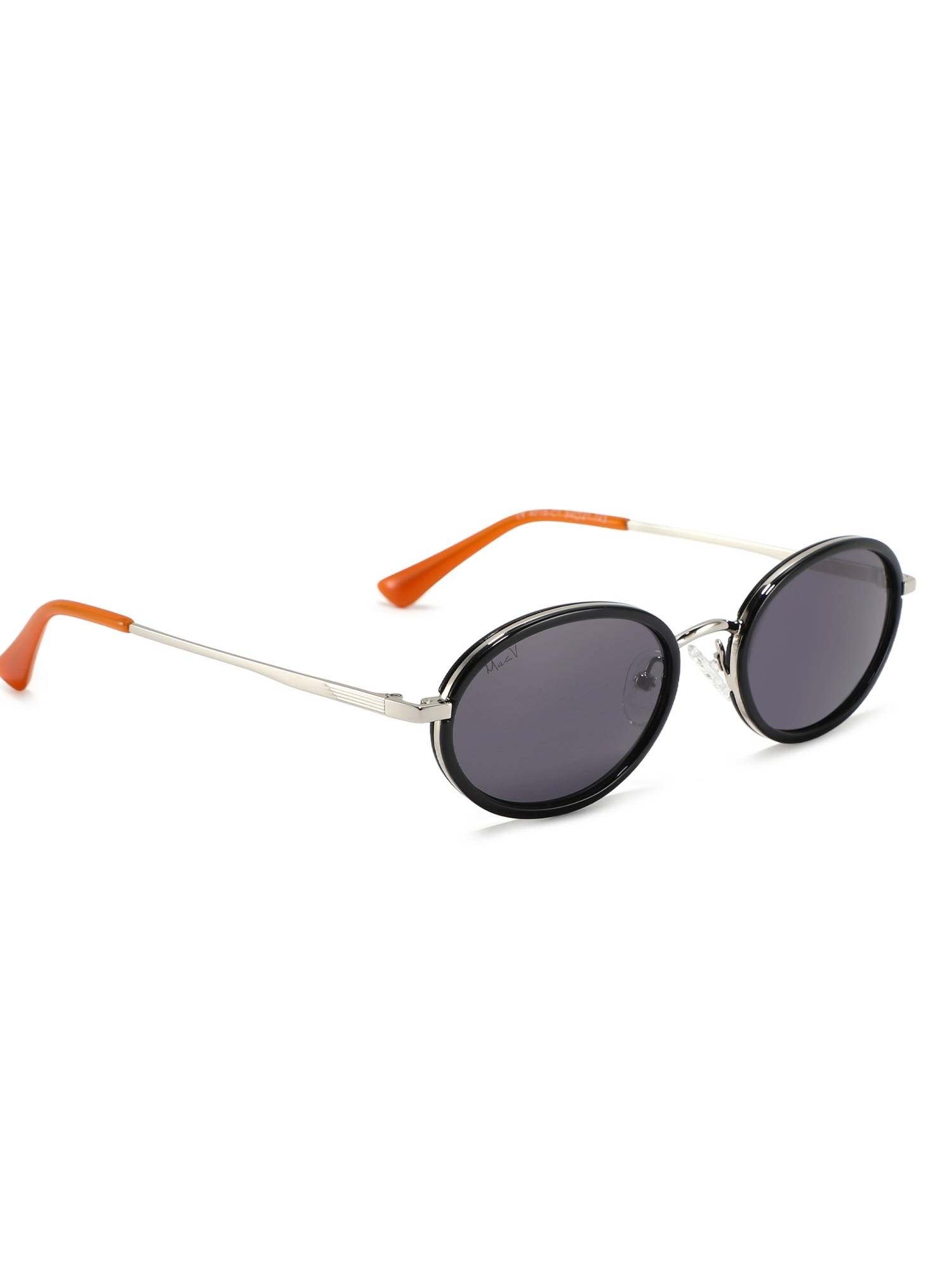 MacV Unisex Polarised & UV Protected Black Lens Oval Sunglasses (54)