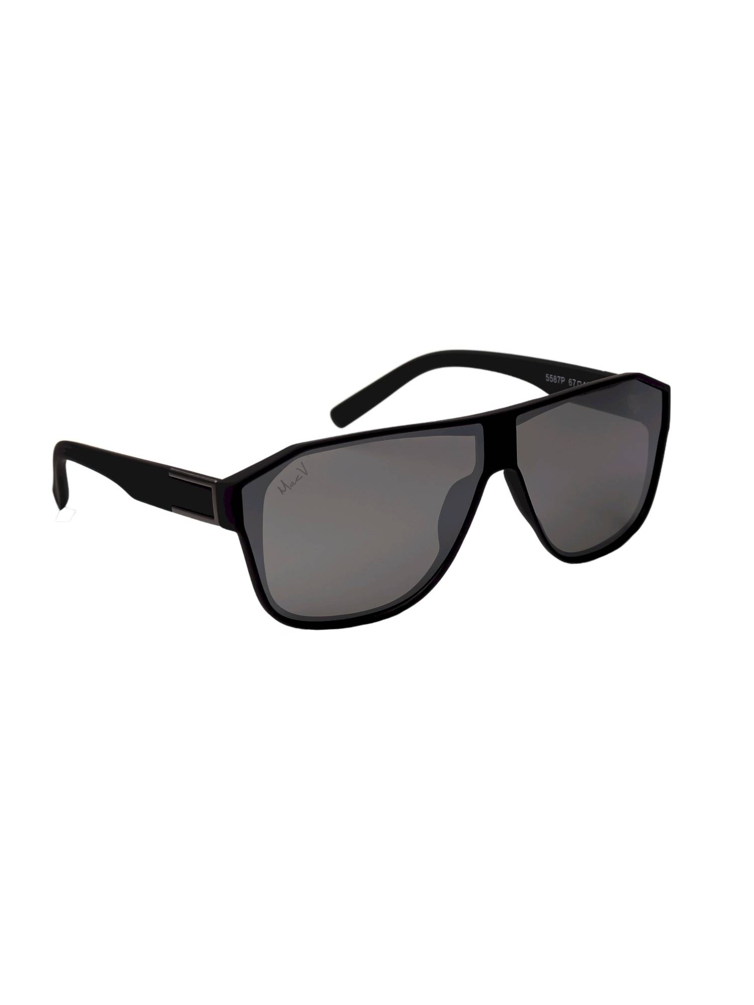 MacV Unisex Polarised & UV Protected Grey Lens Oval Sunglasses (67)