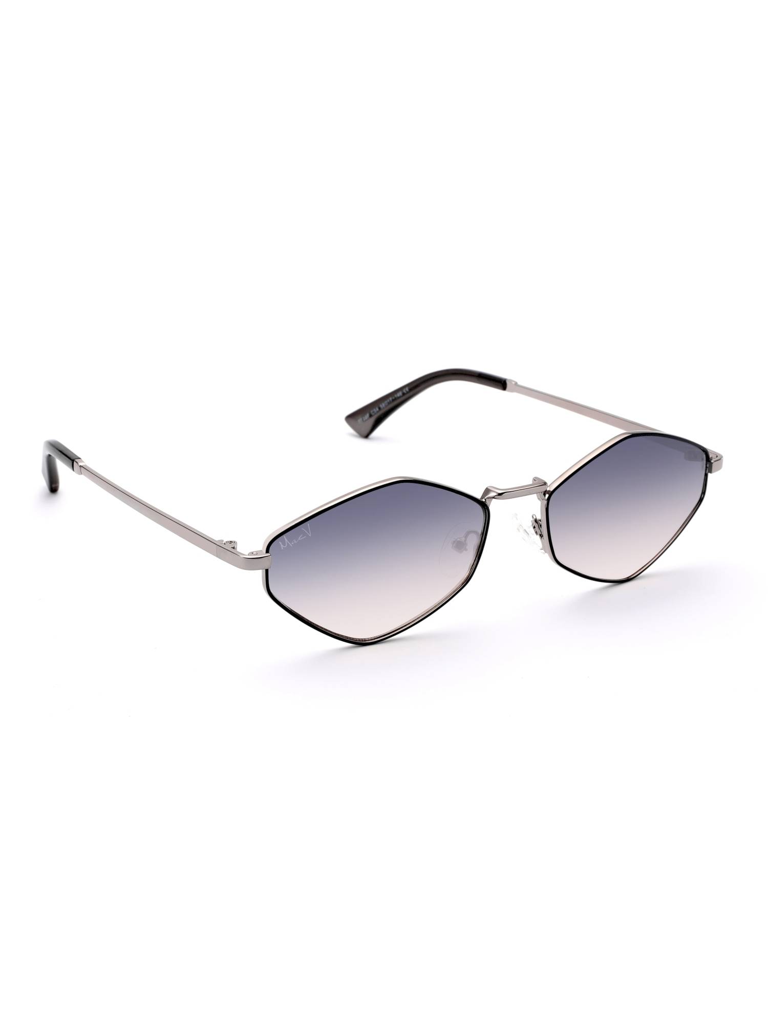 MacV Unisex Polarised & UV Protected Black Lens Square Sunglasses (58)