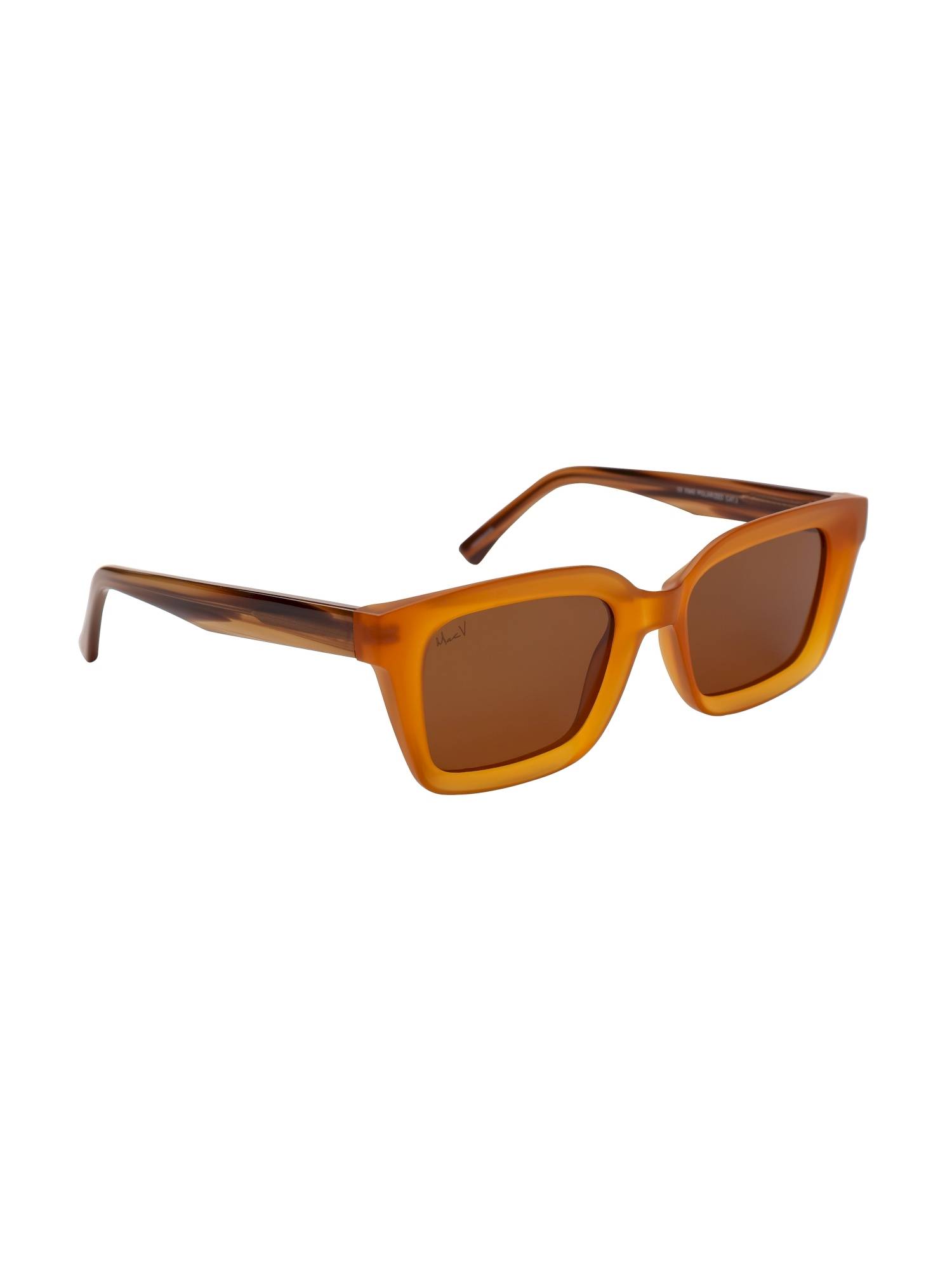 MacV Unisex Polarised & UV Protected Brown Lens Rectangle Sunglasses (51)