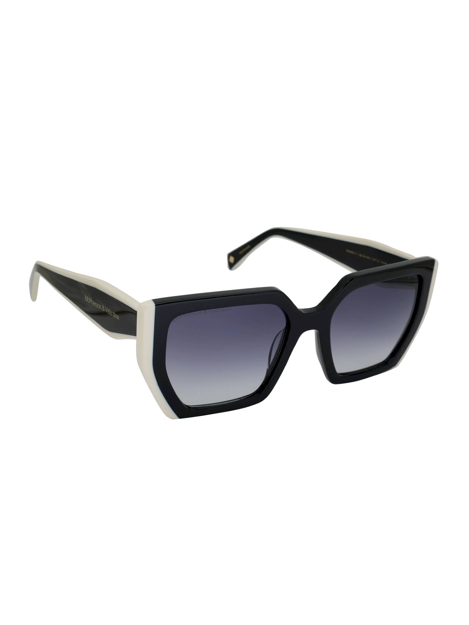 McPherson & Valentine Women Polarised & UV Protected Black Lens Rectangle Sunglasses (53)