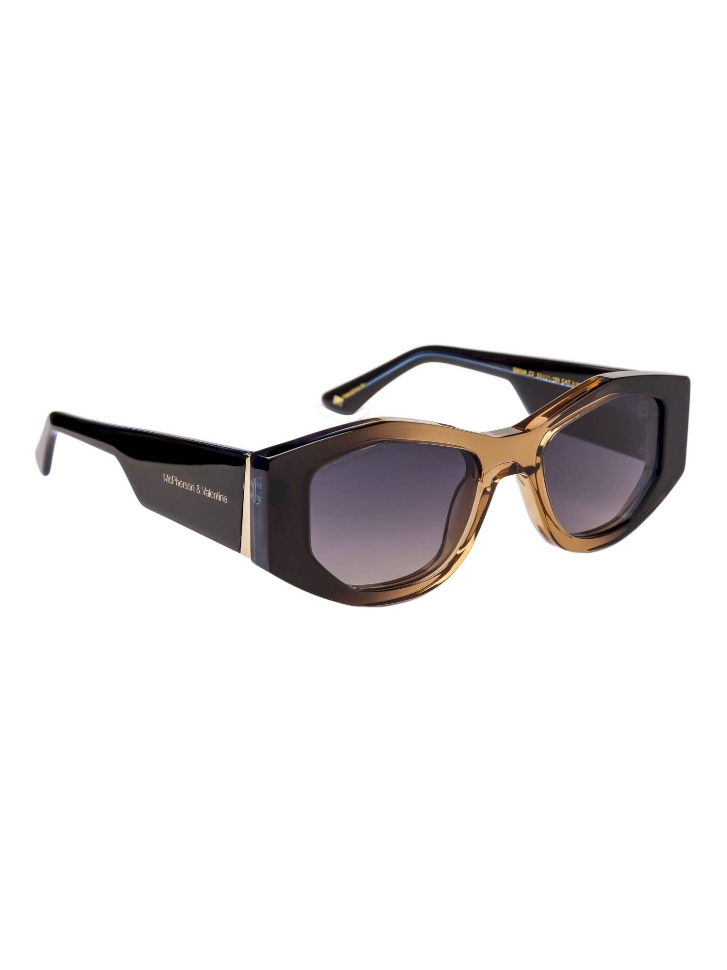 McPherson & Valentine Women Polarised & UV Protected Black Lens Rectangle Sunglasses (53)