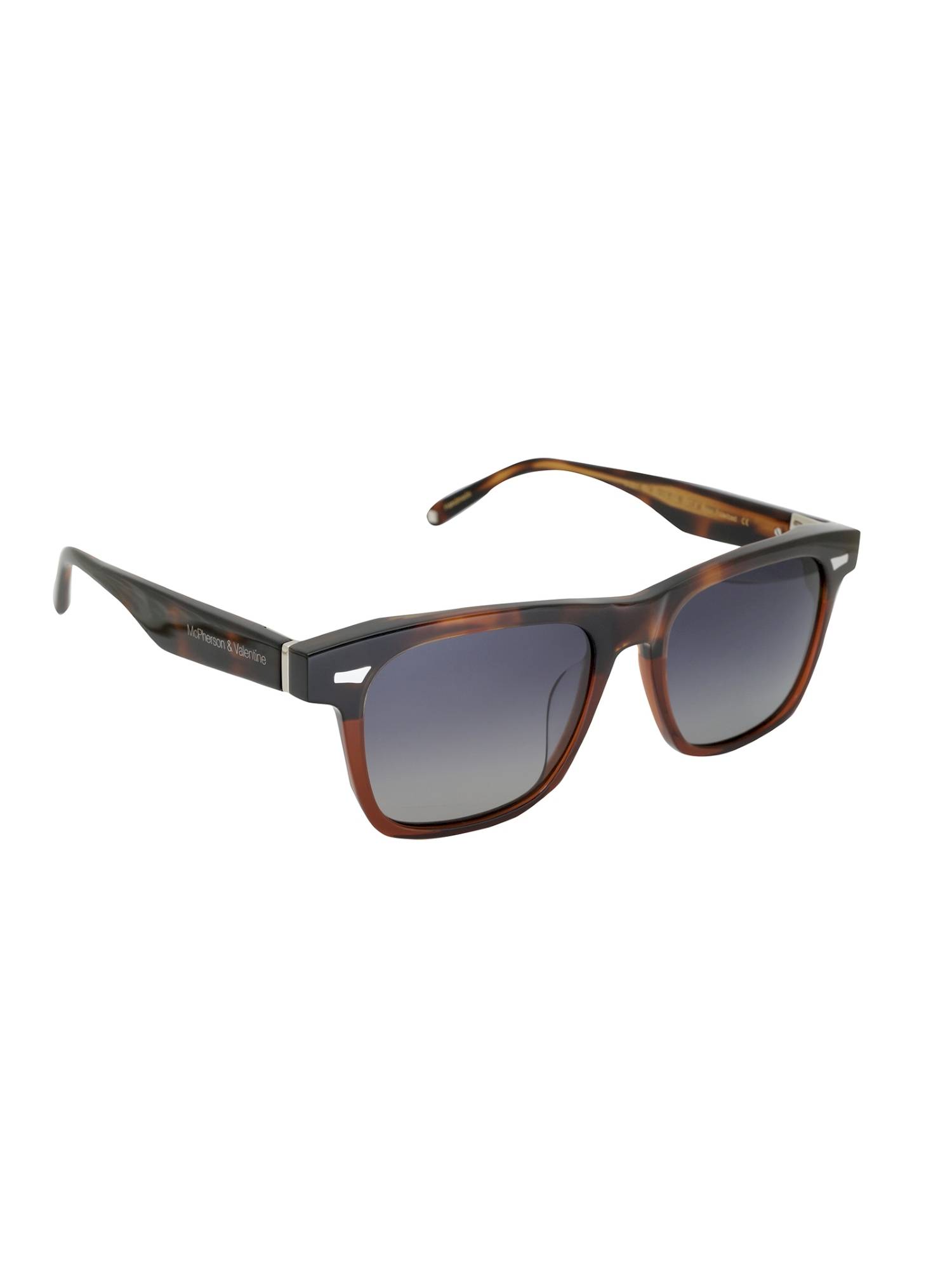 McPherson & Valentine Unisex Polarised & UV Protected Black Lens Rectangle Sunglasses (53)