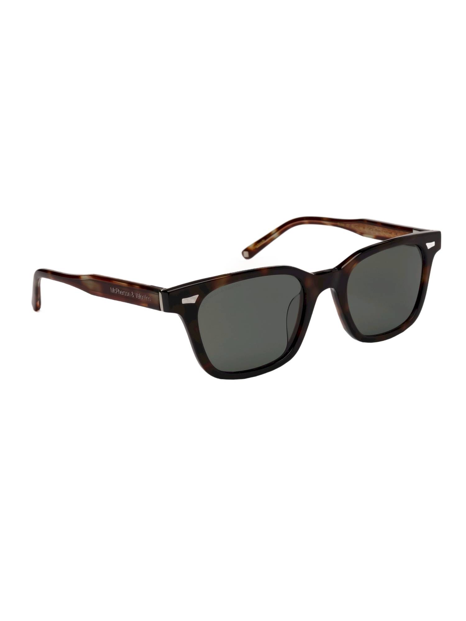 McPherson & Valentine Unisex Polarised & UV Protected Green Lens Rectangle Sunglasses (54)
