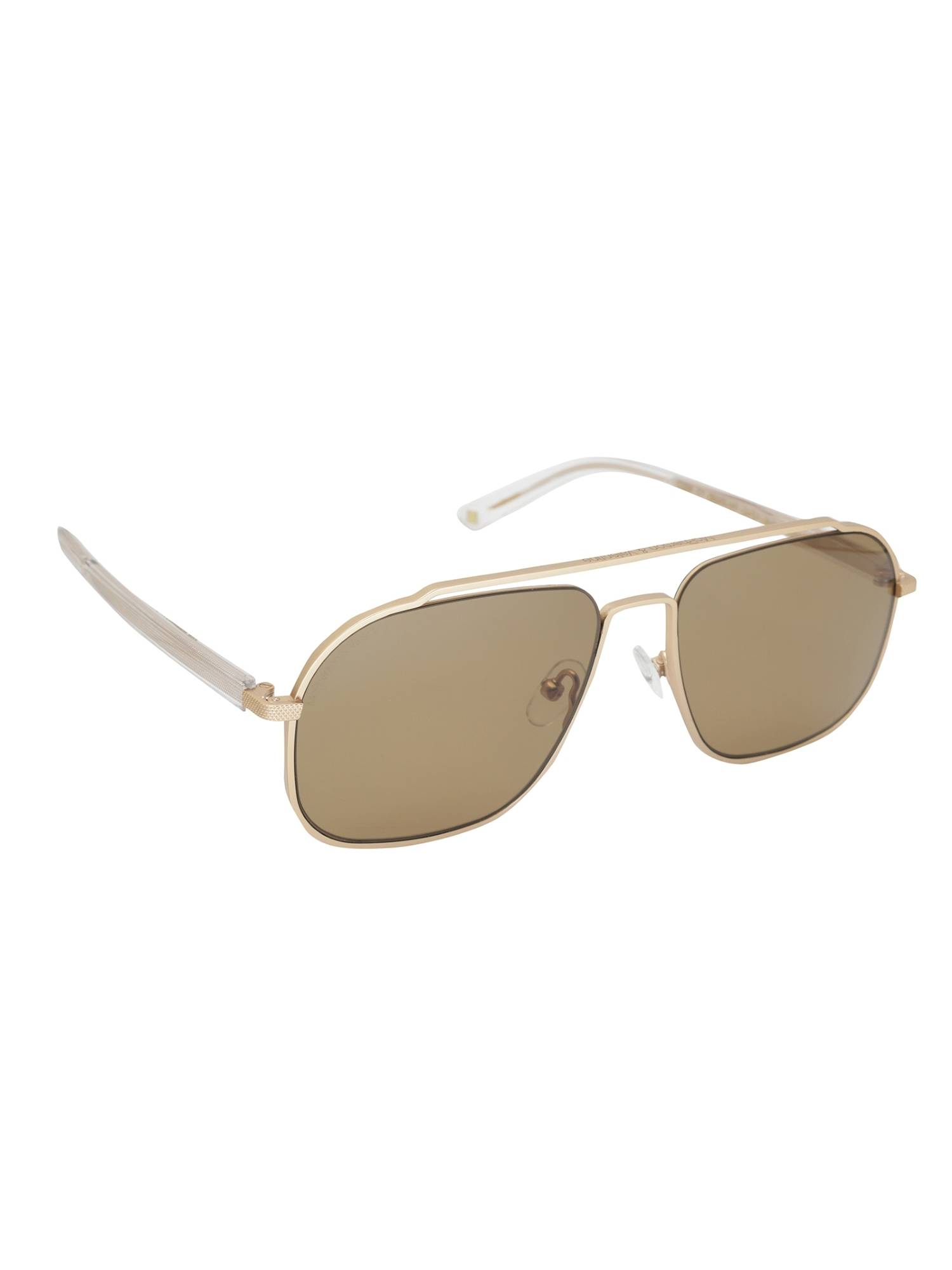 McPherson & Valentine Unisex Polarised & UV Protected Brown Lens Rectangle Sunglasses (56)