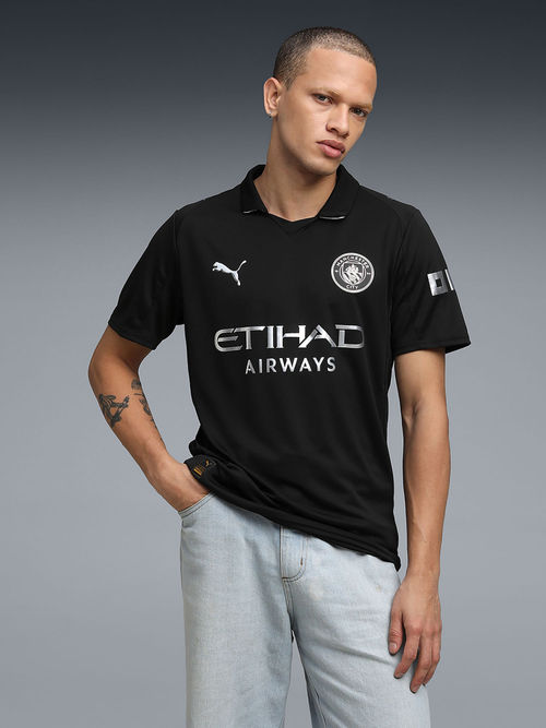 Puma Manchester City 25/26 Away Mens Replica Jersey Black