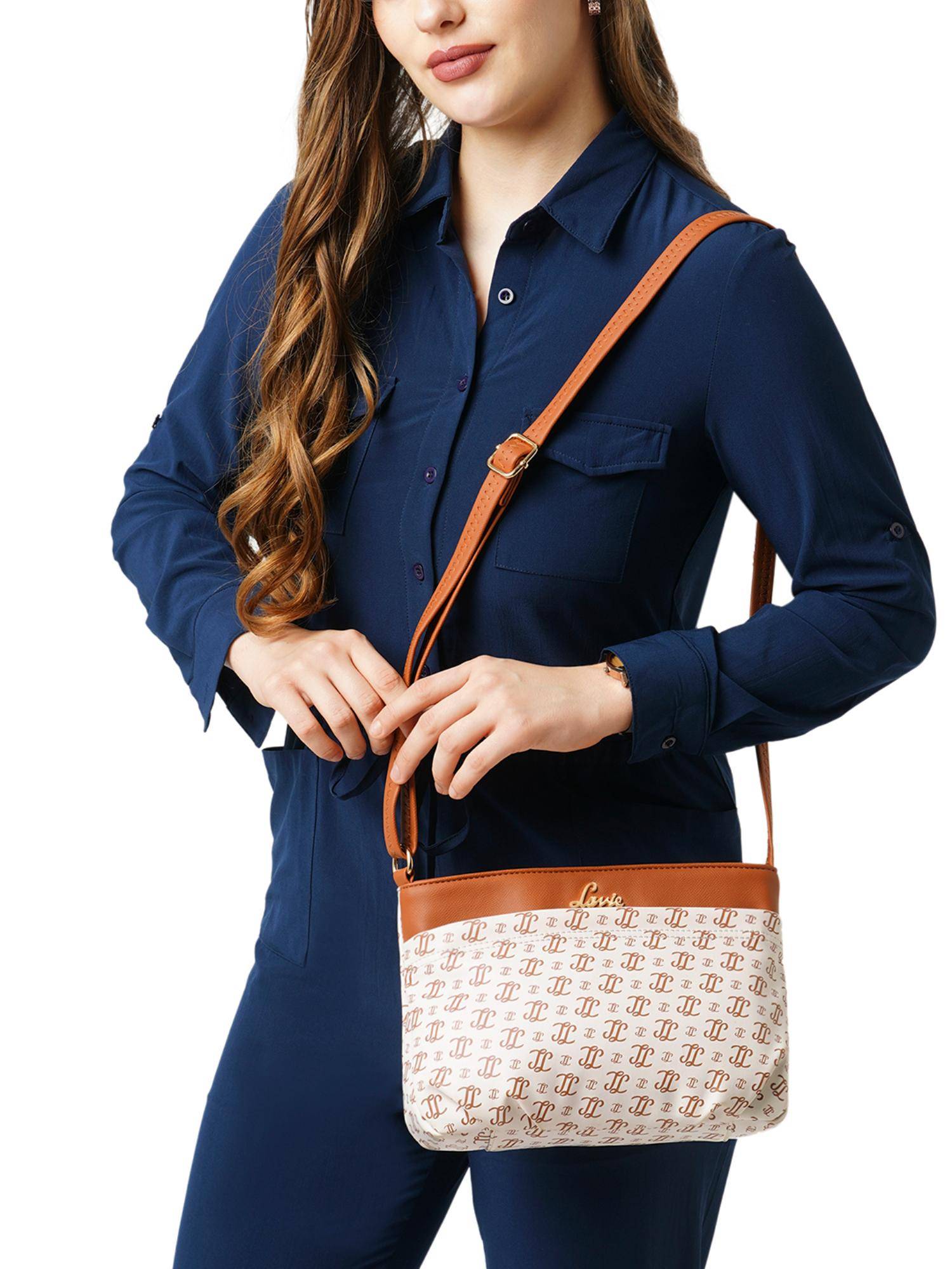 Lavie Women's Mono Daisy Sling Bag (Off White) (M)