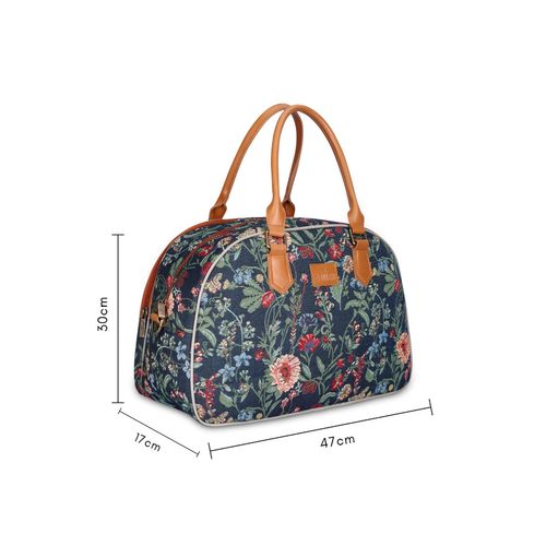 The Clownfish 24 Litres Tapestry with Faux Leather Travel Duffle Bag with  Detachable Belt