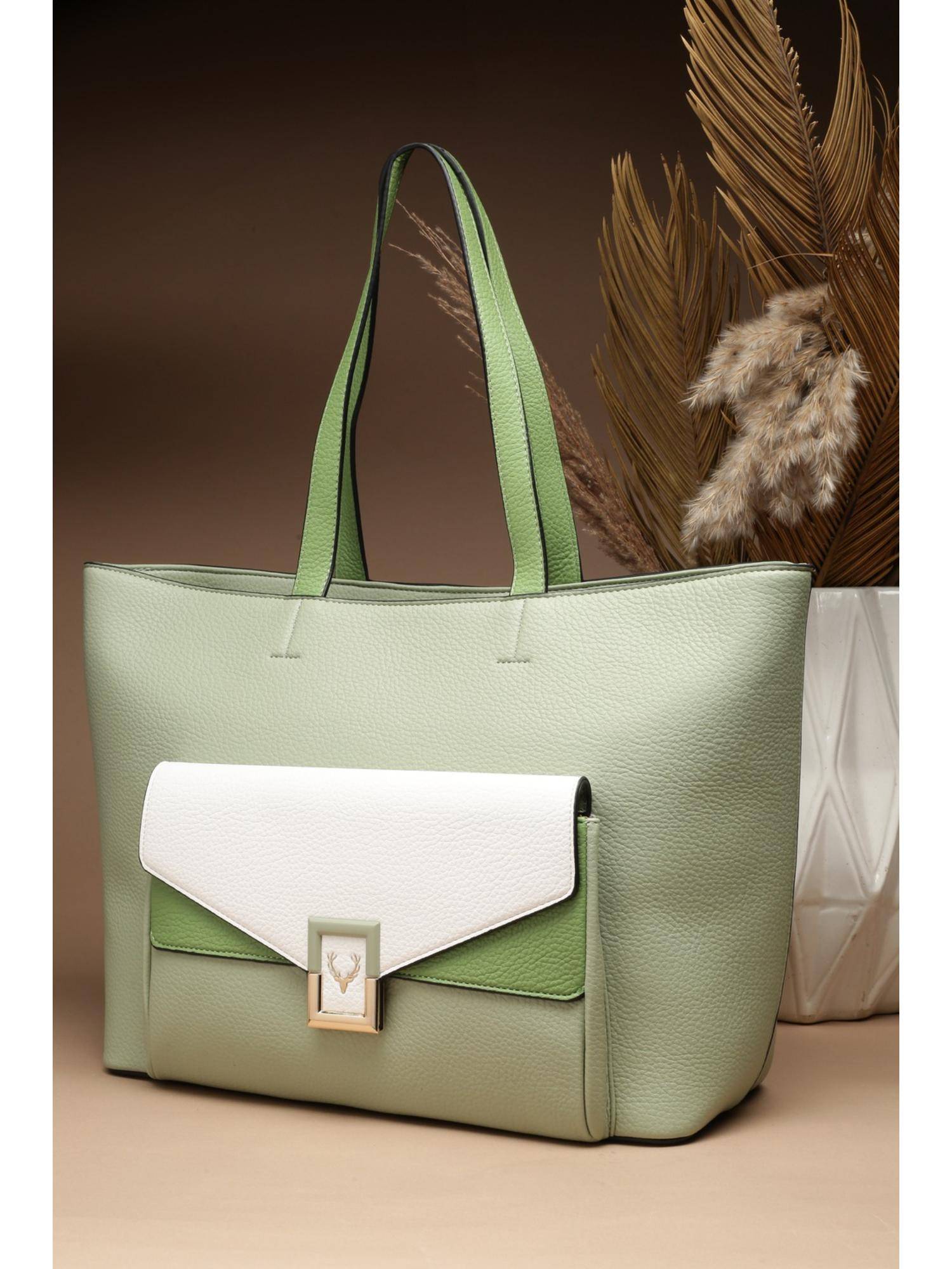 Allen Solly Women Green Formal Handbag