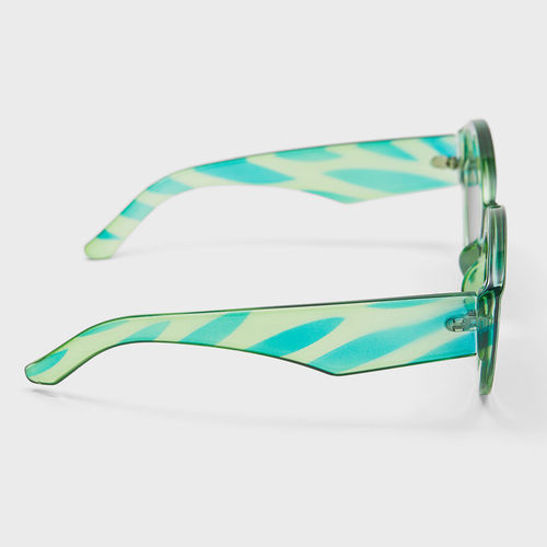 Buy MIXT by Nykaa Fashion Green Zebra Print Cat Eye Oversized