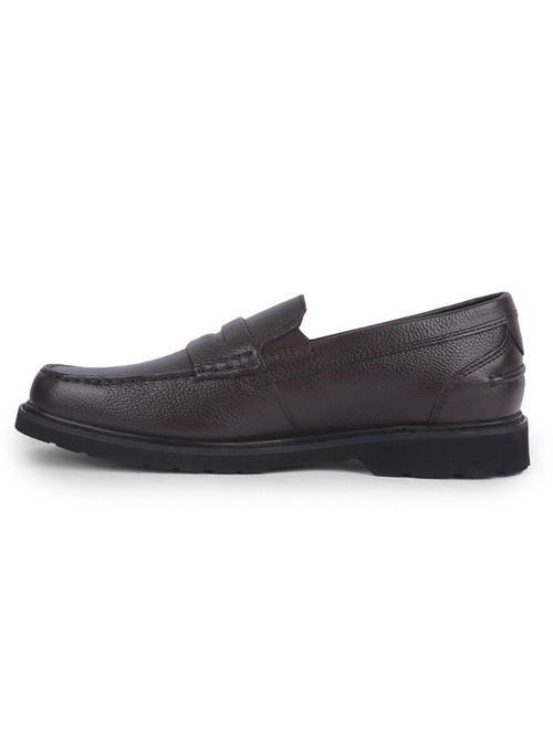 Rockport Bedford Penny Loafers and Slip-Ons Leather Shoe Brown Tumbled