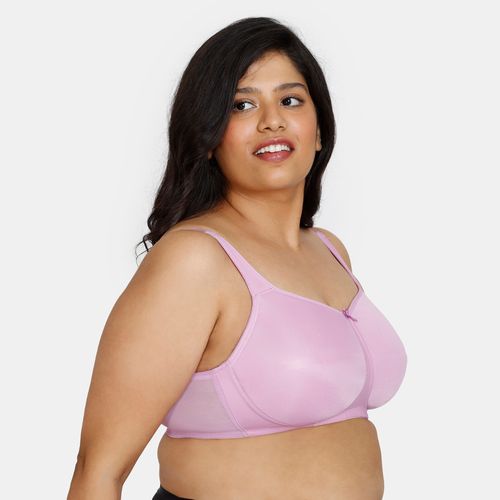 Buy Zivame True Curv Padded Non Wired Full Coverage Minimiser Bra - Violet  Tulle at Rs.600 online