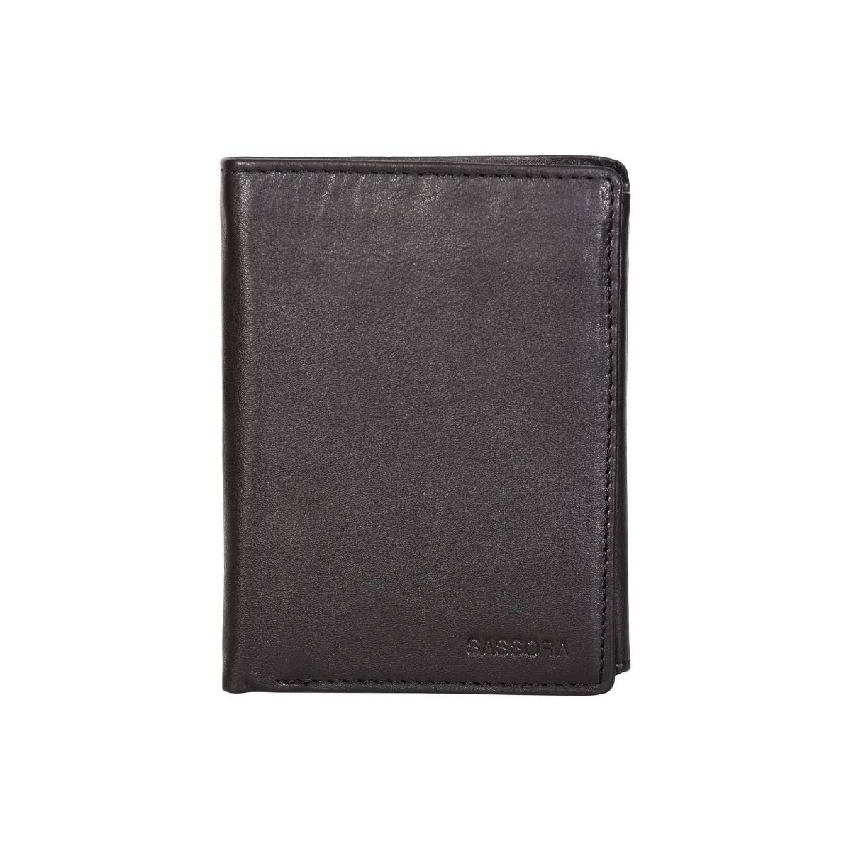 Sassora Genuine Leather Black Rfid Protected Wallet (L)
