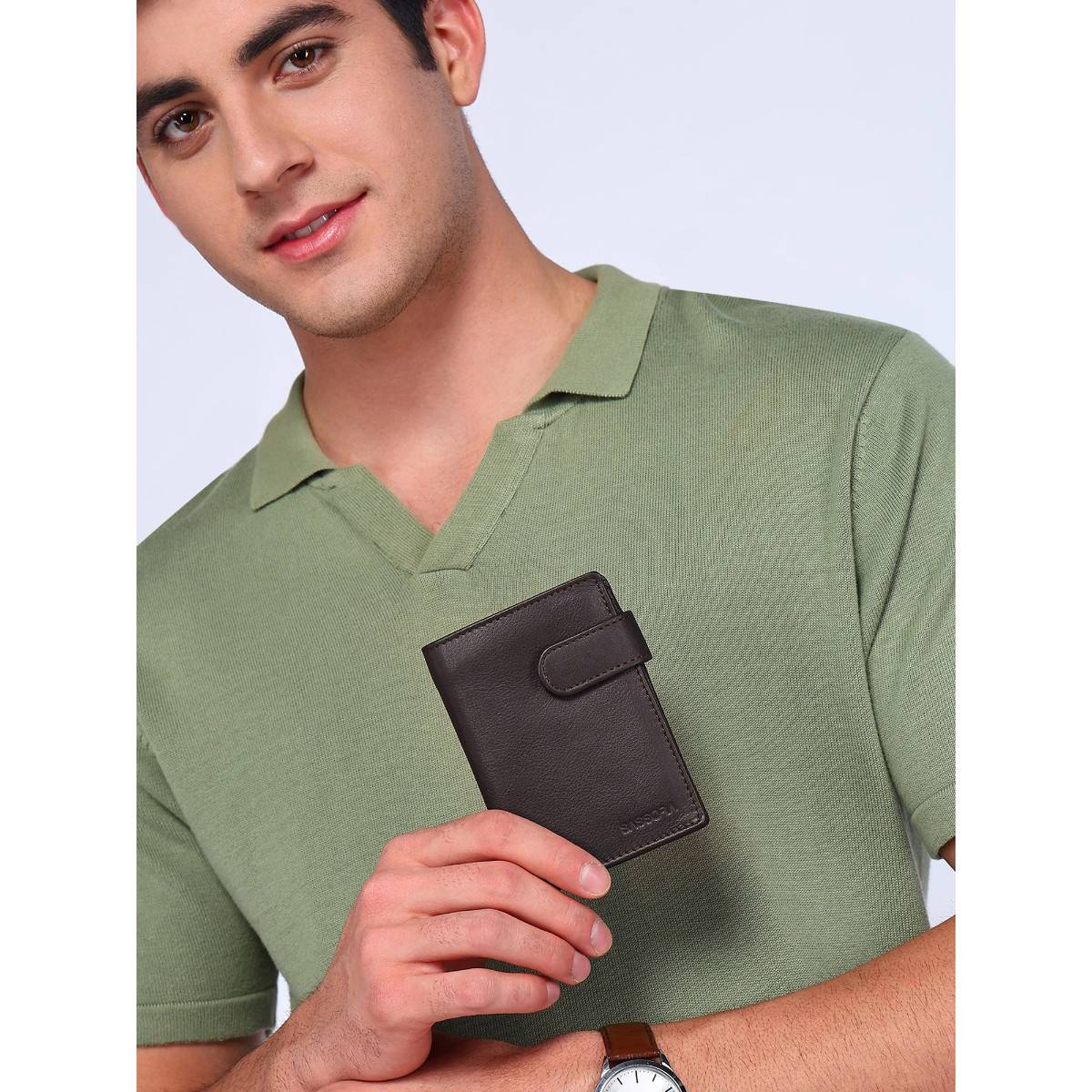 Sassora Brown Genuine Leather Wallet (M)