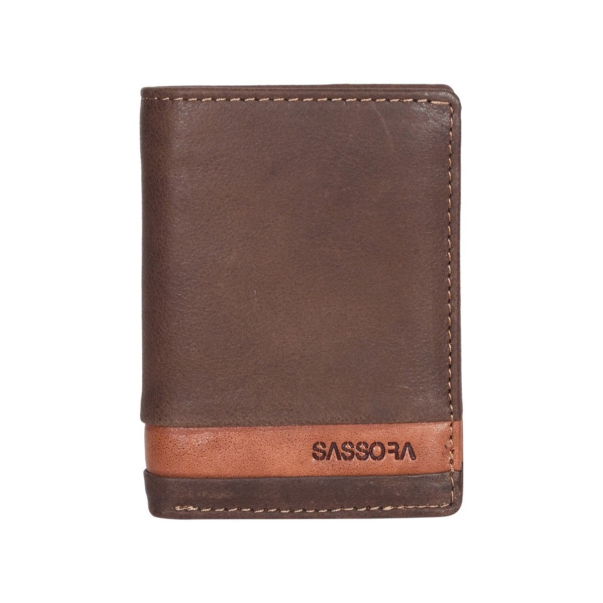Buy Sassora Brown Premium Leather Men's Rfid Wallet (S) Online