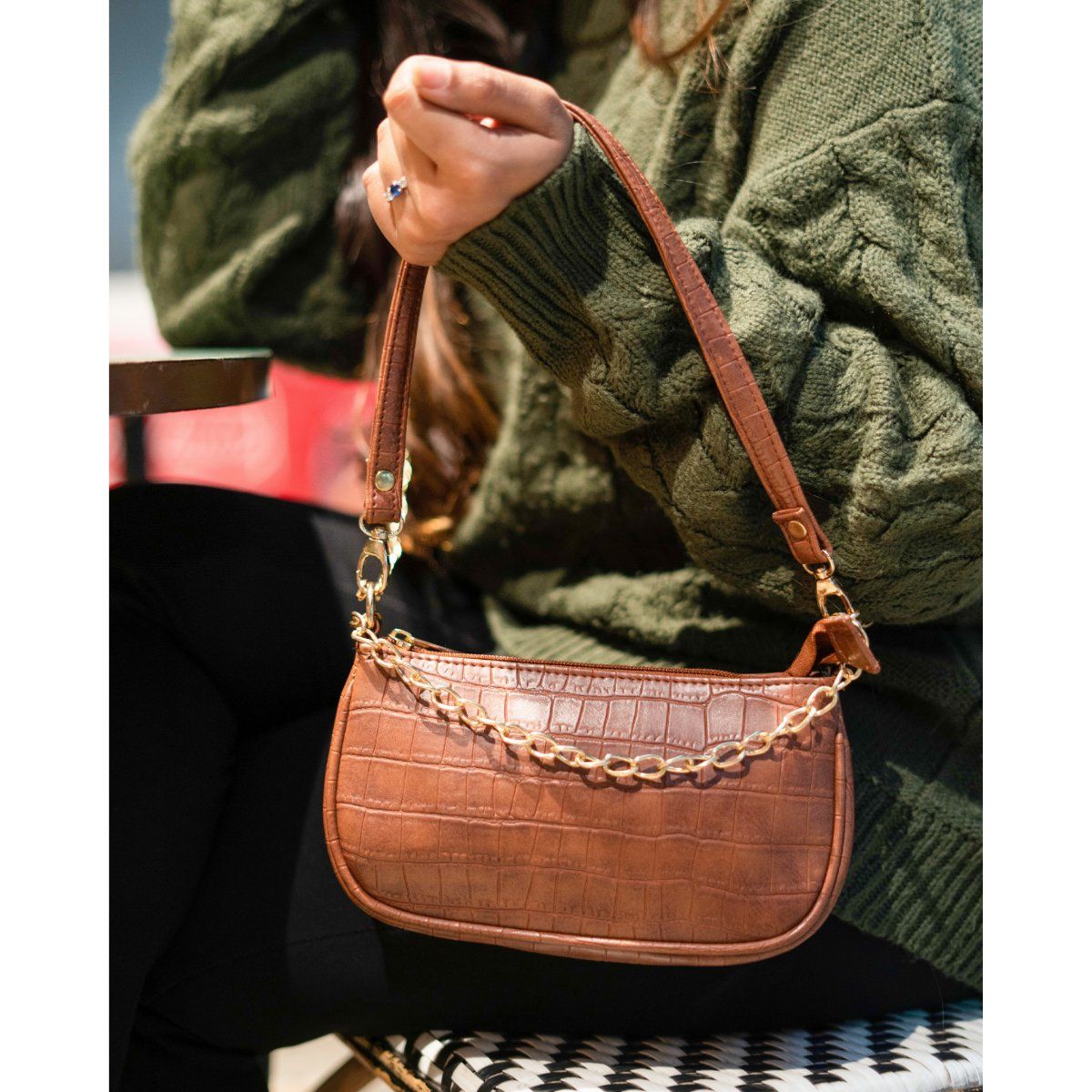 Store Adore Women Brown Baguettes Bag Buy Store Adore Women Brown