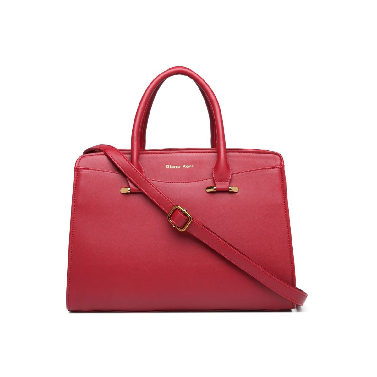 Diana Korr Maroon Solid Faux Leather Handbag Buy Diana Korr Maroon