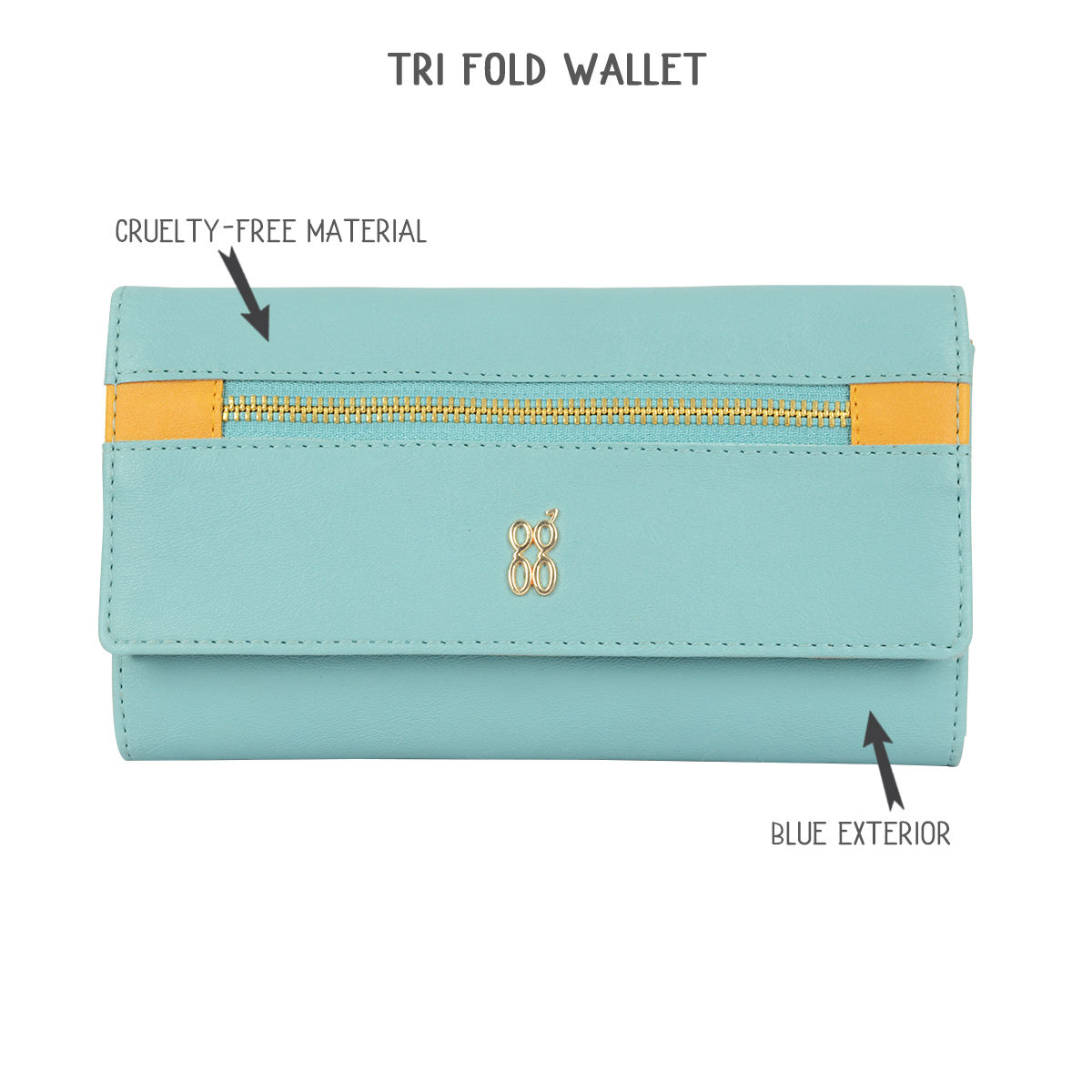 Buy Baggit Slate Solid Tri-Fold Wallet for Women Online At Best Price @  Tata CLiQ