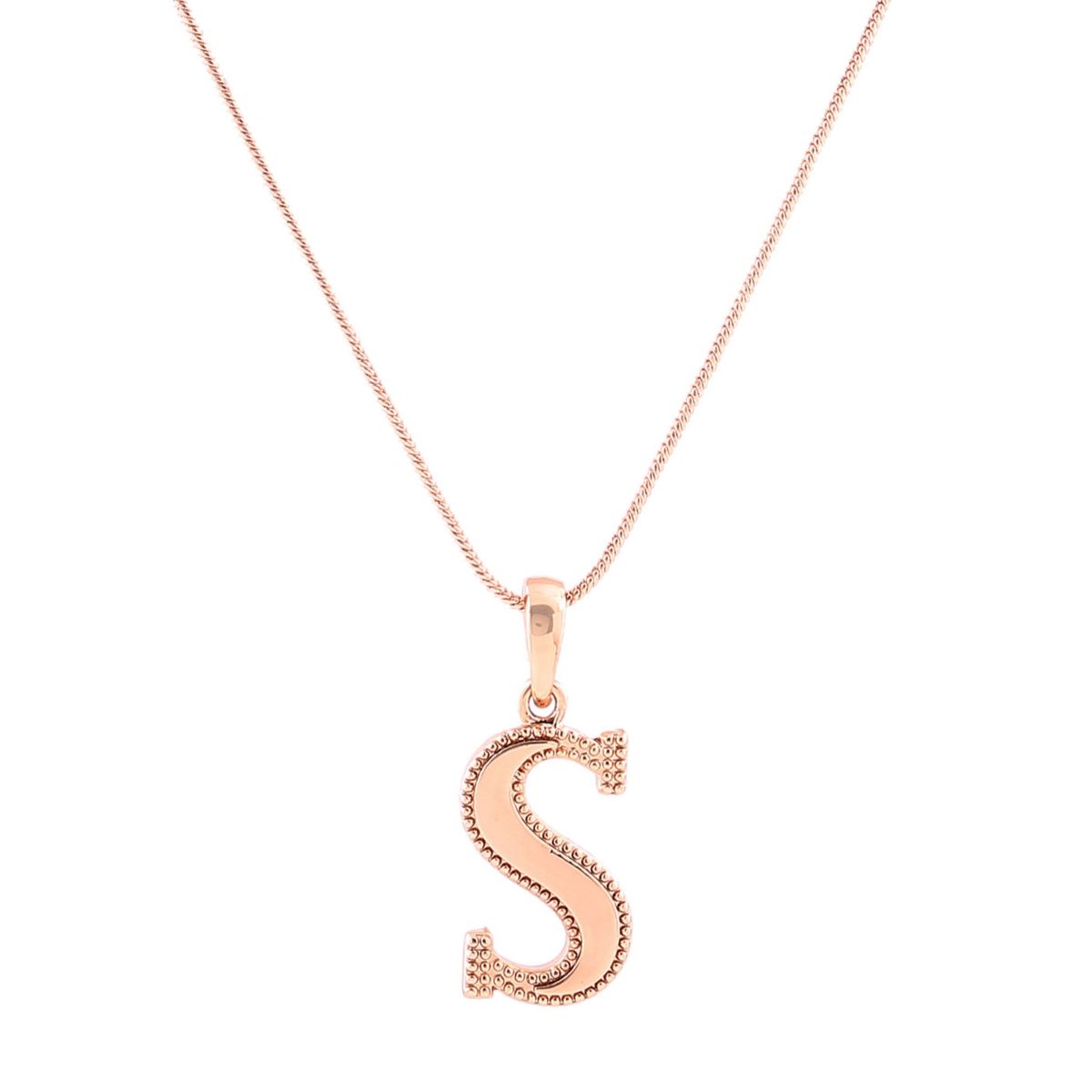 Silver Initial Pendant Necklace - Letter S – Emma White & The Jewellery  Makers