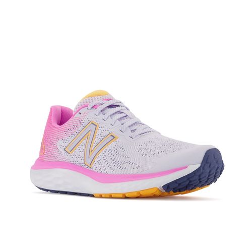 New Balance Women 680 White/Pink Running Shoes (UK
