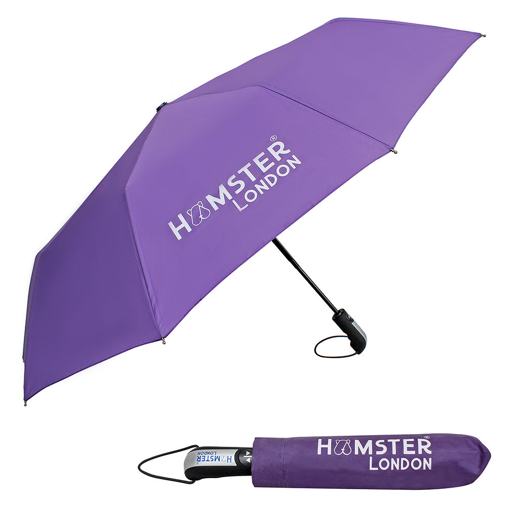 Hamster London Auto Upen & Close Perple Umbrella