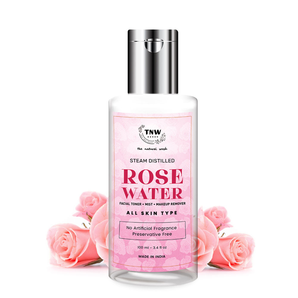 TNW The Natural Wash Steam Distilled Rose Water Gulab Jal Face Toner 100% Natural and Makeup Remover