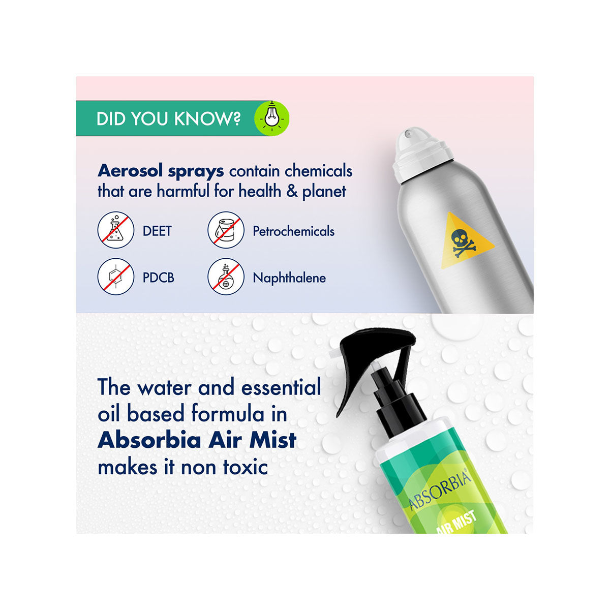 Buy Absorbia Room Freshener Spray Light Blue Color (Frag Lavender) Online