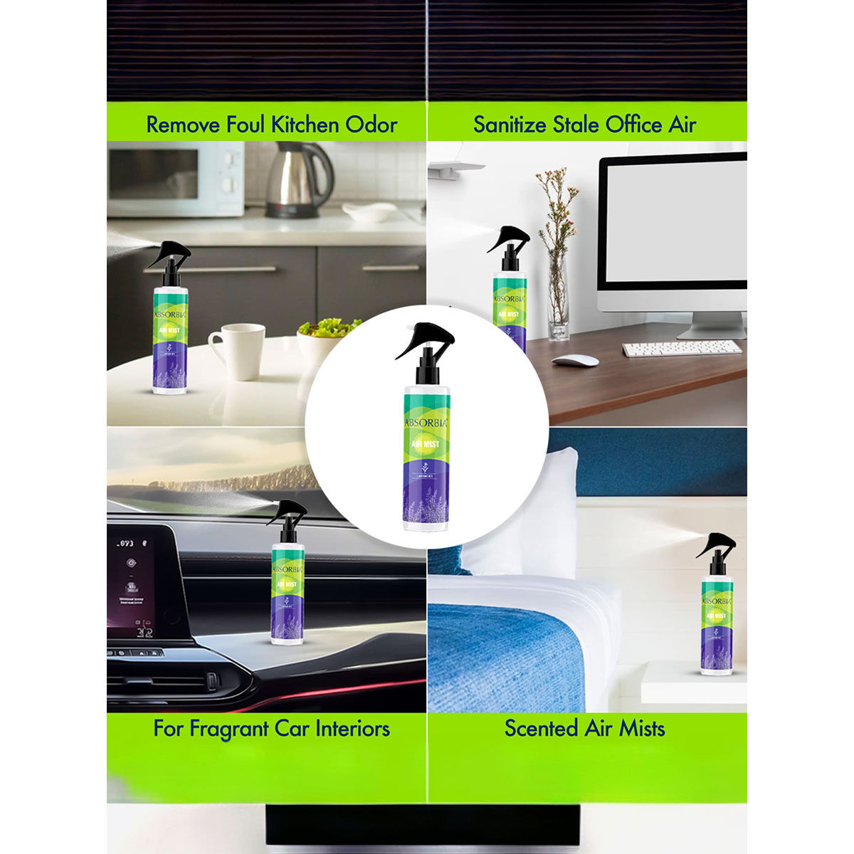 Buy Absorbia Room Freshener Spray Light Blue Color (Frag Lavender) Online