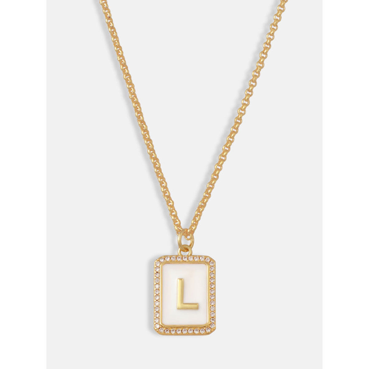 18k Gold Diamond Initial Pendant L - YOOR Fine Jewelry – YOOR Jewelry