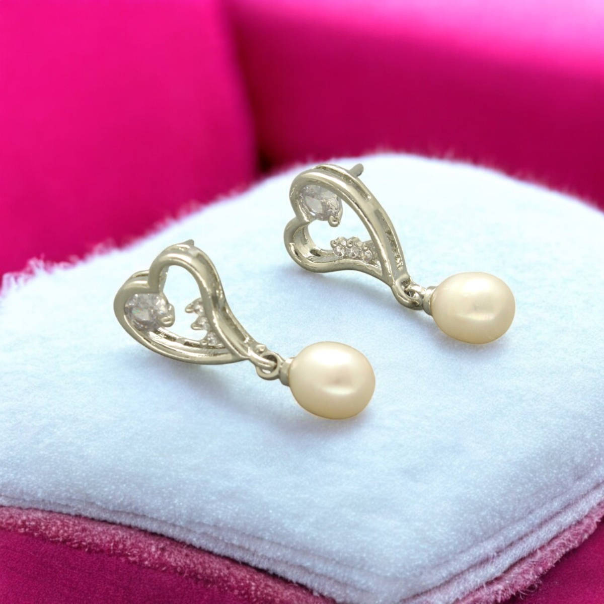 Sri Jagdamba Pearls White Krissy Pearl Earrings