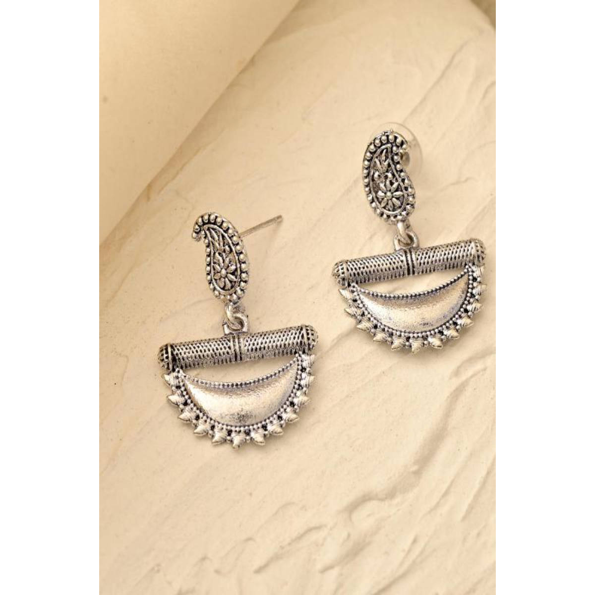 DASTOOR Womens Silver Silver Plated Designer Drop Earrings