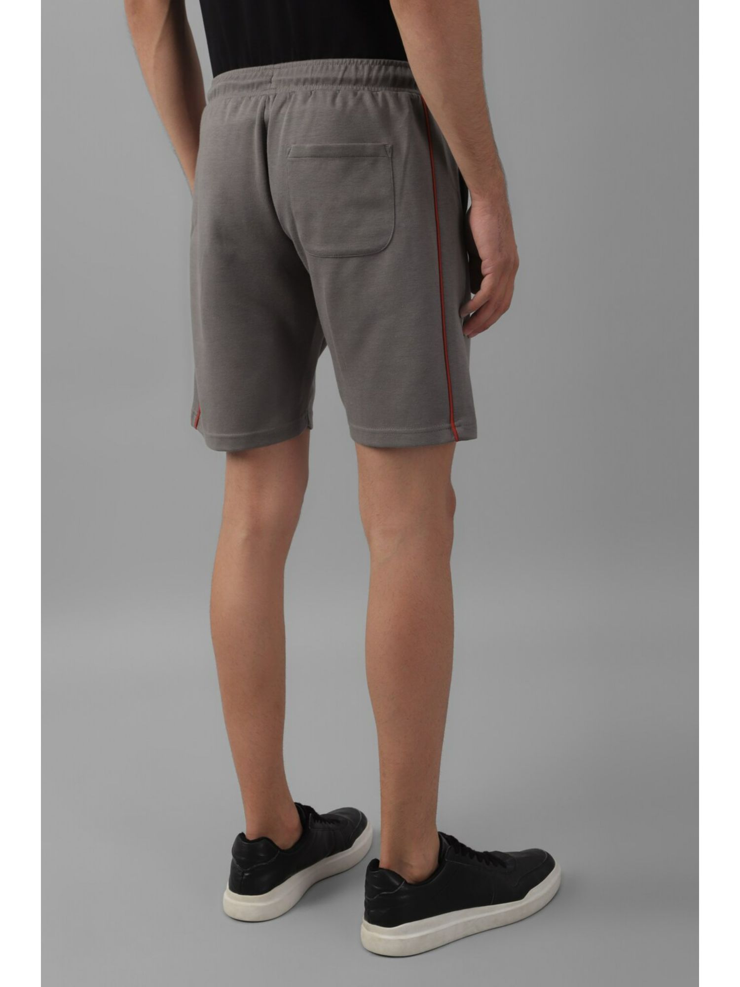 Buy Allen Solly Men Grey Solid Slim Fit Shorts Online