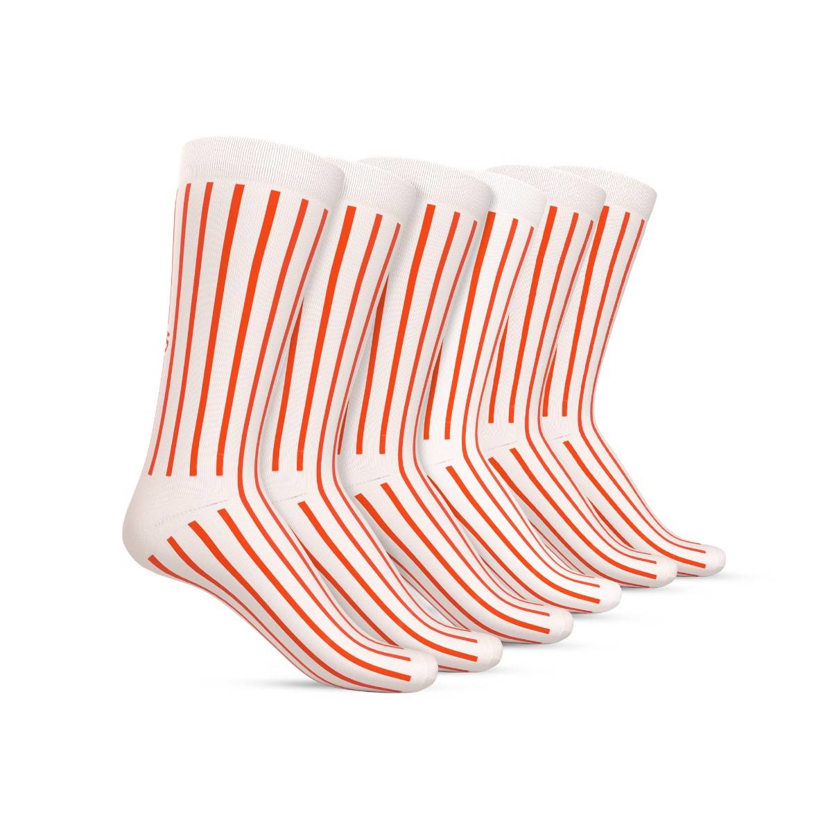 TalkingSox Multi-Color Stripes Bamboo Calf Length Socks (Pack of 6)