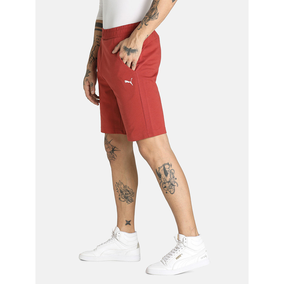 Puma shorts sales mens red