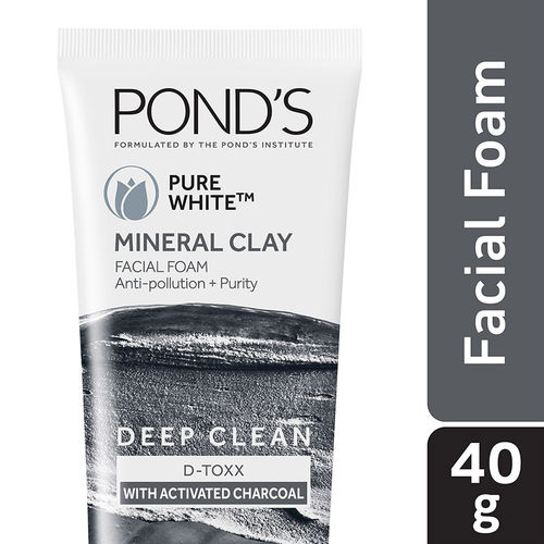 Ponds Pure White Mineral Clay Anti Pollution Purity Face Wash Foam Buy Ponds Pure White Mineral Clay Anti Pollution Purity Face Wash Foam Online At Best Price In India Nykaa