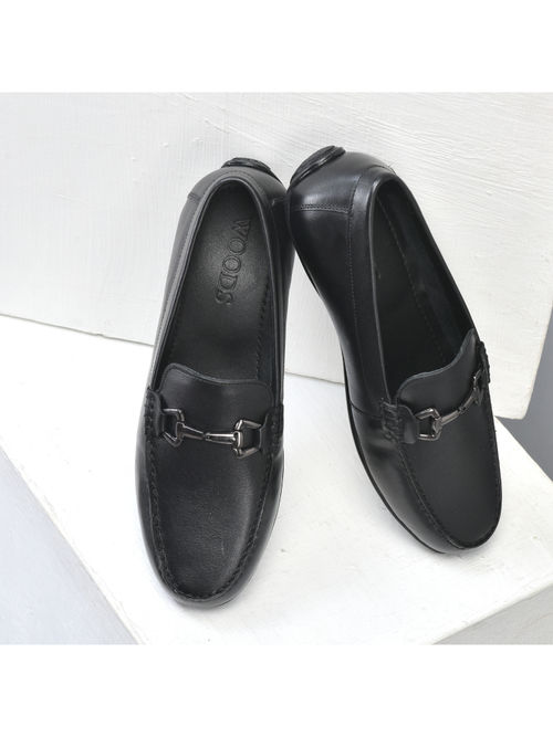 WOODLAND Woods Mens Black Formal Loafers